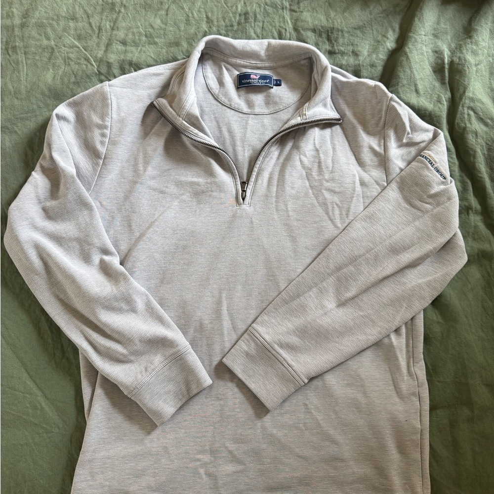 NWOT Vineyard Vines Gray Quarter-Zip Pullover